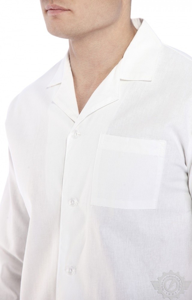 61719 Халат мужской белый  Медицинская одежда  размер 44-46/158-164 Спецодежда  - Вид №6