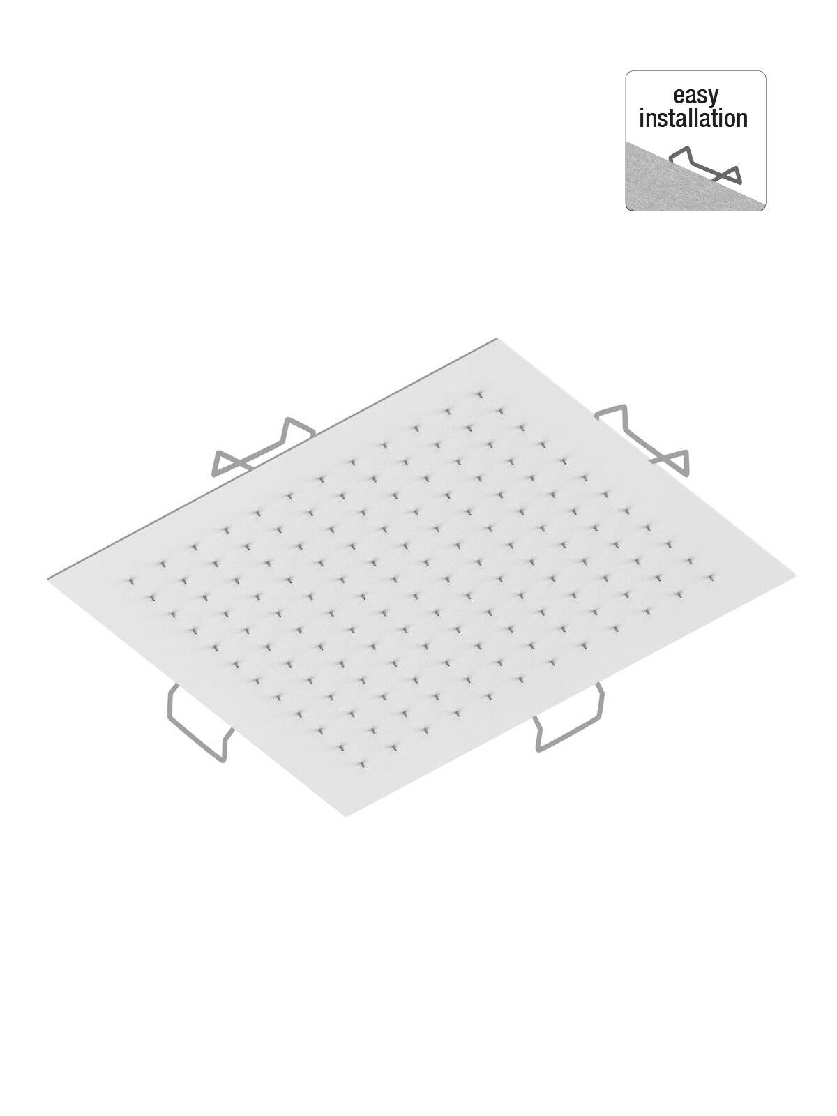 Квадратная потолочная душевая головка с системой защиты от накипи Rubinetterie Frattini душевые ARCH-00113030 - Вид №5