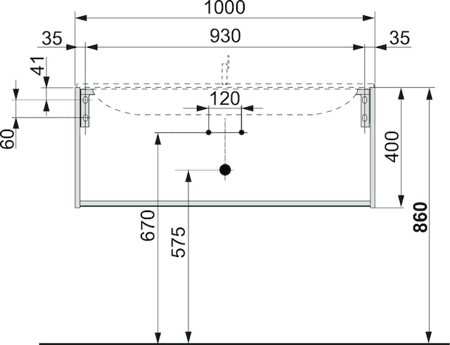 32971300000 Тумба под умывальник KEUCO Plan - Вид №2