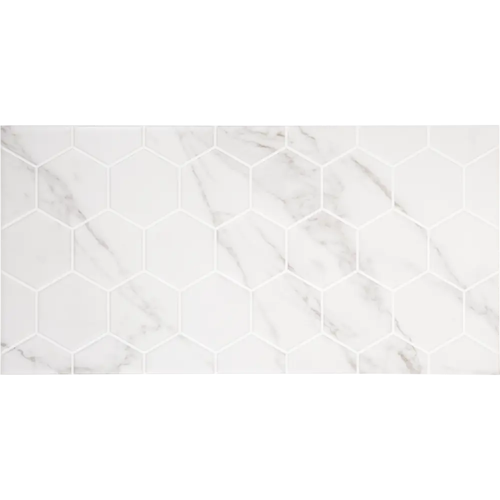 Плитка настенная Marble «Гексо» 60x30 см 1.62 м2 цвет белый матовый 82109583 STLM-2145793 BELANI 