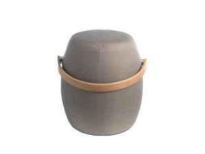 Круглый пуф из ткани