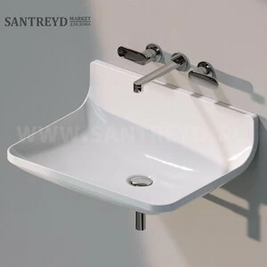 PT64L9016 Подвесная раковина настенная прямоугольная Ceramica Flaminia Plate белая