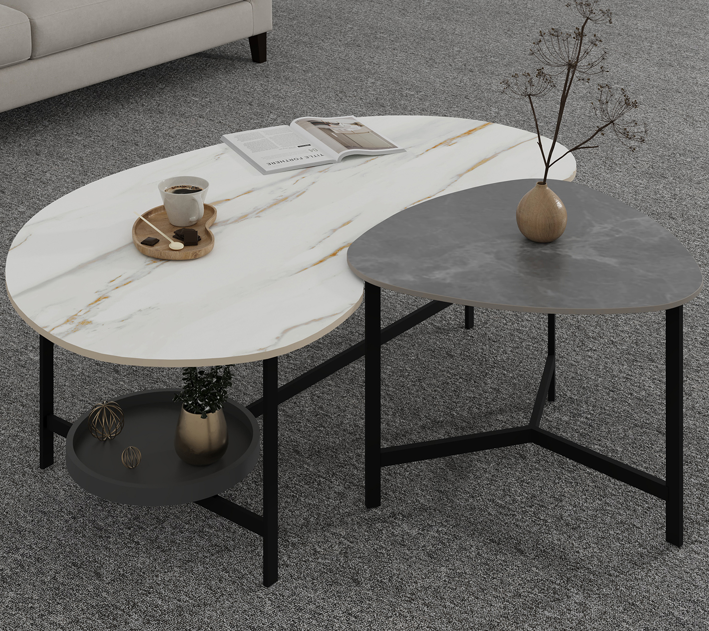 Бескрайняя элегантность: керамический слэб STAROSLABS MATT AGATA GREY STP-ST327 INCOLOR - Вид №1