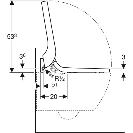 146.274.SI.1 Крышка-биде Geberit AquaClean Tuma Comfort Geberit  - Вид №4
