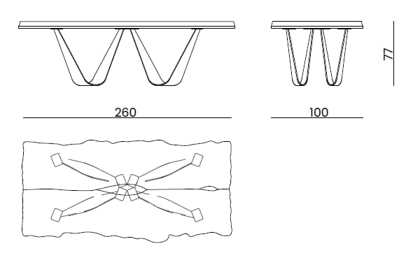 Прямоугольный деревянный обеденный стол Bizzotto Italia Atmosphera ARCH-00024156 - Вид №7