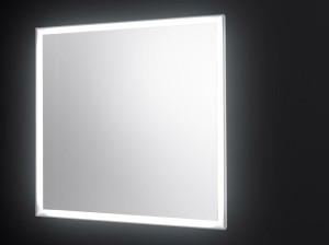 Квадратное настенное зеркало со встроенным освещением