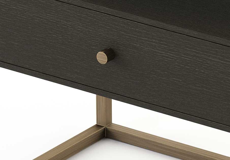 Прямоугольная прикроватная тумбочка из шпона с ящиками Stylish Club мост ARCH-00103665 - Вид №19