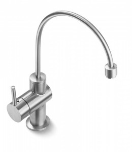 70180 Кухонный смеситель на одно отверстие из шлифованной нержавеющей стали 316 с поворотным изливом. Bongio Kitchen