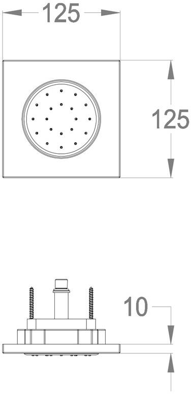 Fir Italia Регулируемый встроенный боковой душ Shower complements 1470328 - Вид №1