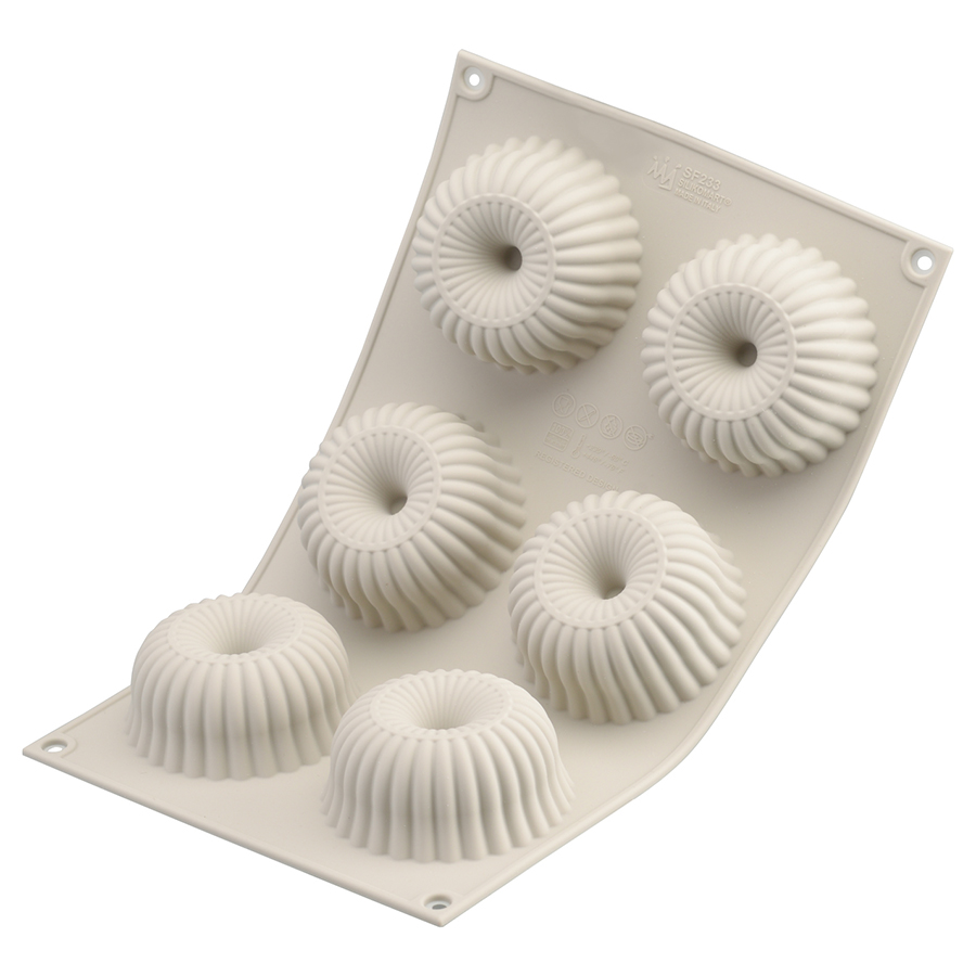 26.233.13.0065 Форма для приготовления пирожных mini raggio 18 х 33,6 см силиконовая Silikomart  - Вид №1