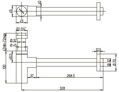 Paini 84PZ849 Dax-R сифон для раковины  - Вид №1