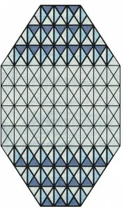 I + I Ковер квадратной формы из шерсти, вискозы и хлопка  C 104 b