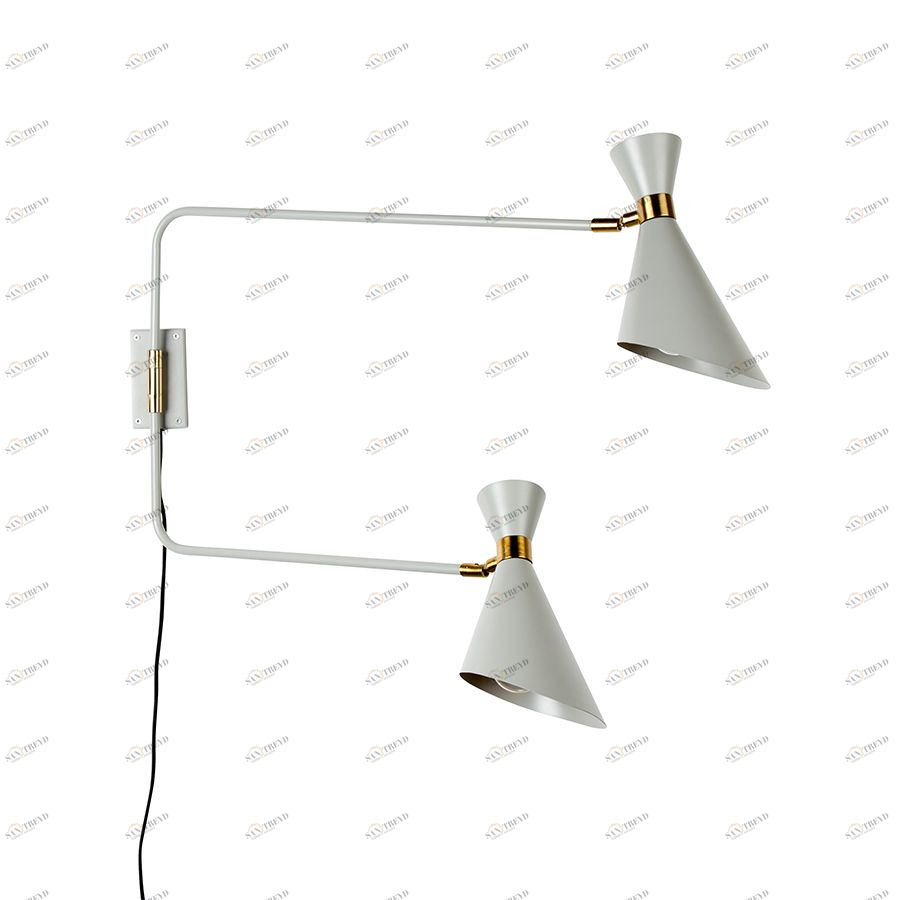 Лампа настенная Shady Double, серая Zuiver 5400018