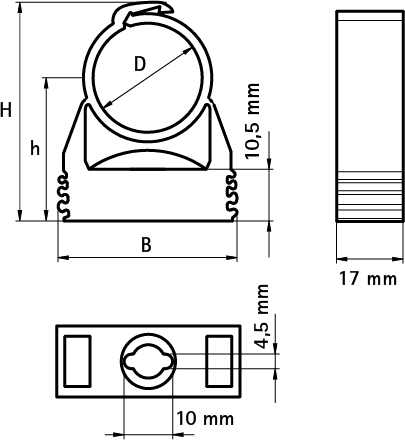 0855818 starQuick® Хомуты — медного цвета для сантехнических труб и труб с электрокабелями для крепления стене, полу или потолку walraven  - Вид №1