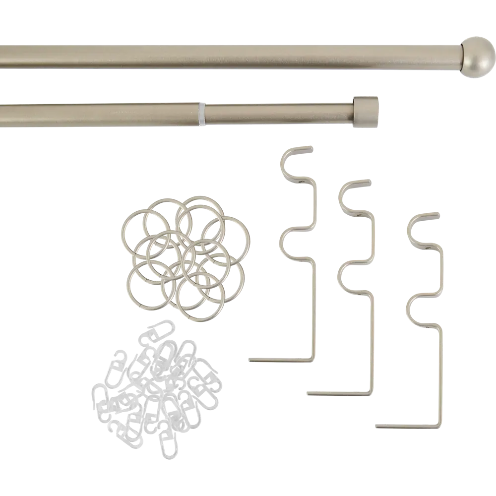 Карниз двухрядный раздвижной 160-320 см металл цвет графит ORBIS STLM-2045665 - Вид №1
