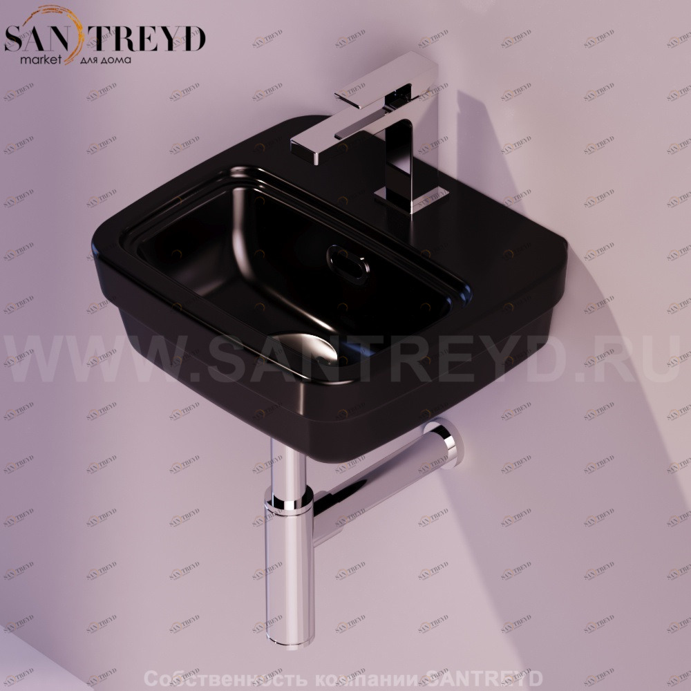 EVO13NERO Подвесная раковина настенная прямоугольная Simas Evolution черная