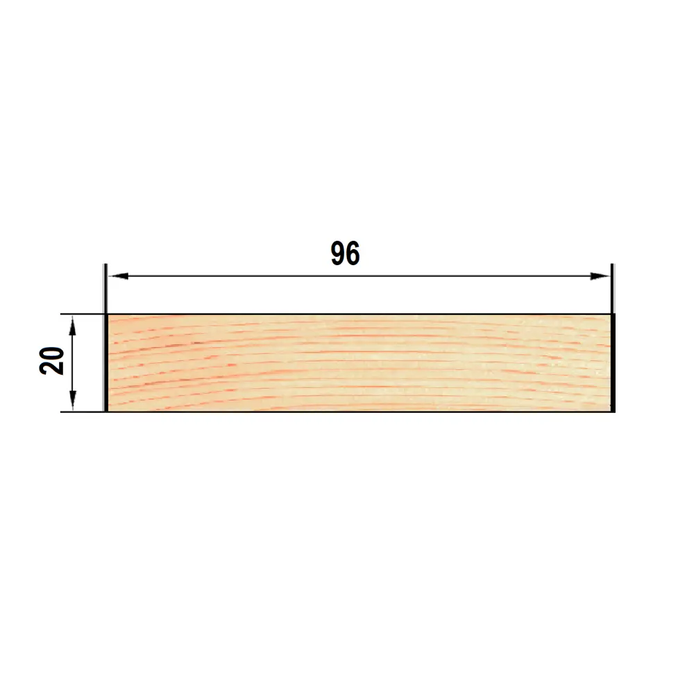 Доска строганая 20x96x1000 мм хвоя сорт Оптима ФГИС ЛК 84783330 STLM-2094941 Santreyd  - Вид №5