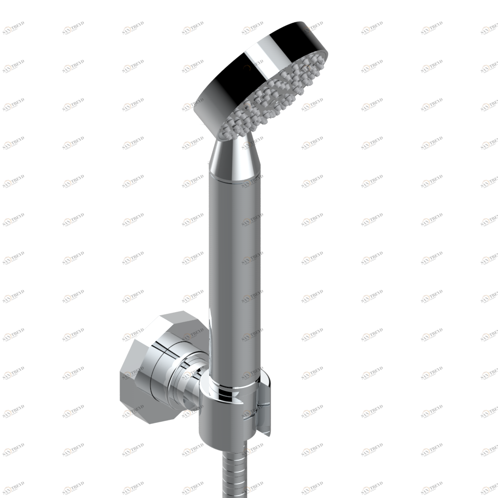 G8B-52A Душ ручной стильный встраиваемый в стену, шланг и стационарный кронштейн Thg-paris Les Ondes с рукоятками Хром G8B 52A  A02 CAT.A