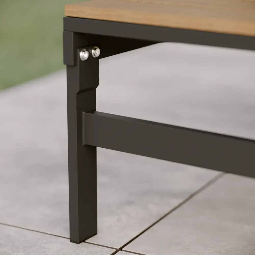 Шезлонг Naterial Clara 74x195x36.5 см алюминий/фанера цвет бежевый STLM-2174062 - Вид №10