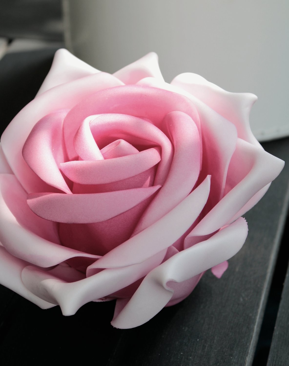 7896 500 a3 Шелковый мягкий цветок 'rose', 28 см, светло-розовый H-andreas  - Вид №5