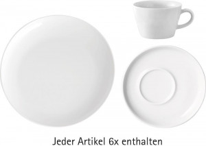 390453M90039C обслуживание кофе пяти органов чувств 18 штук белых (с небольшими ошибками красоты) Kahla-porzellan