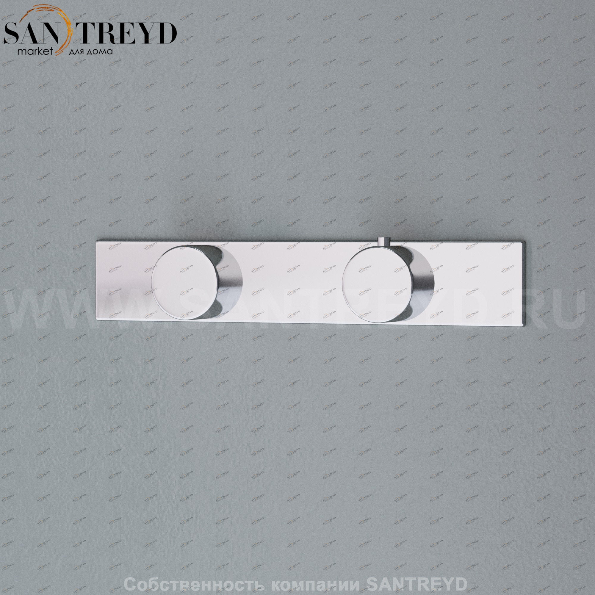 Effegibi FEELGOOD.2 Встроенный термостат с 2-мя выпусками для душа хромированный CH55000042 FEEL GOOD