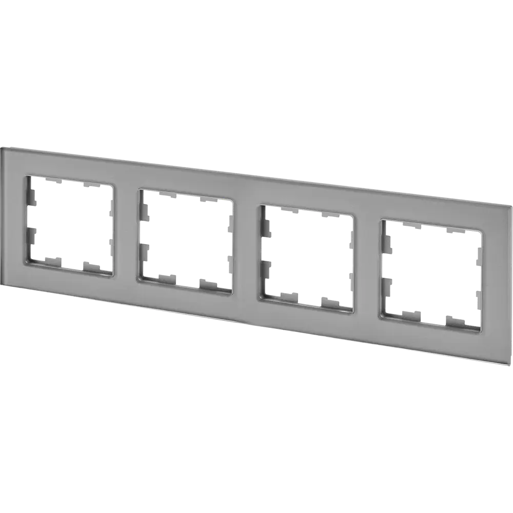 Рамка IEK Brite-4 для розеток и выключателей, серый металлик 87761302 STLM-1116498 - Вид №2