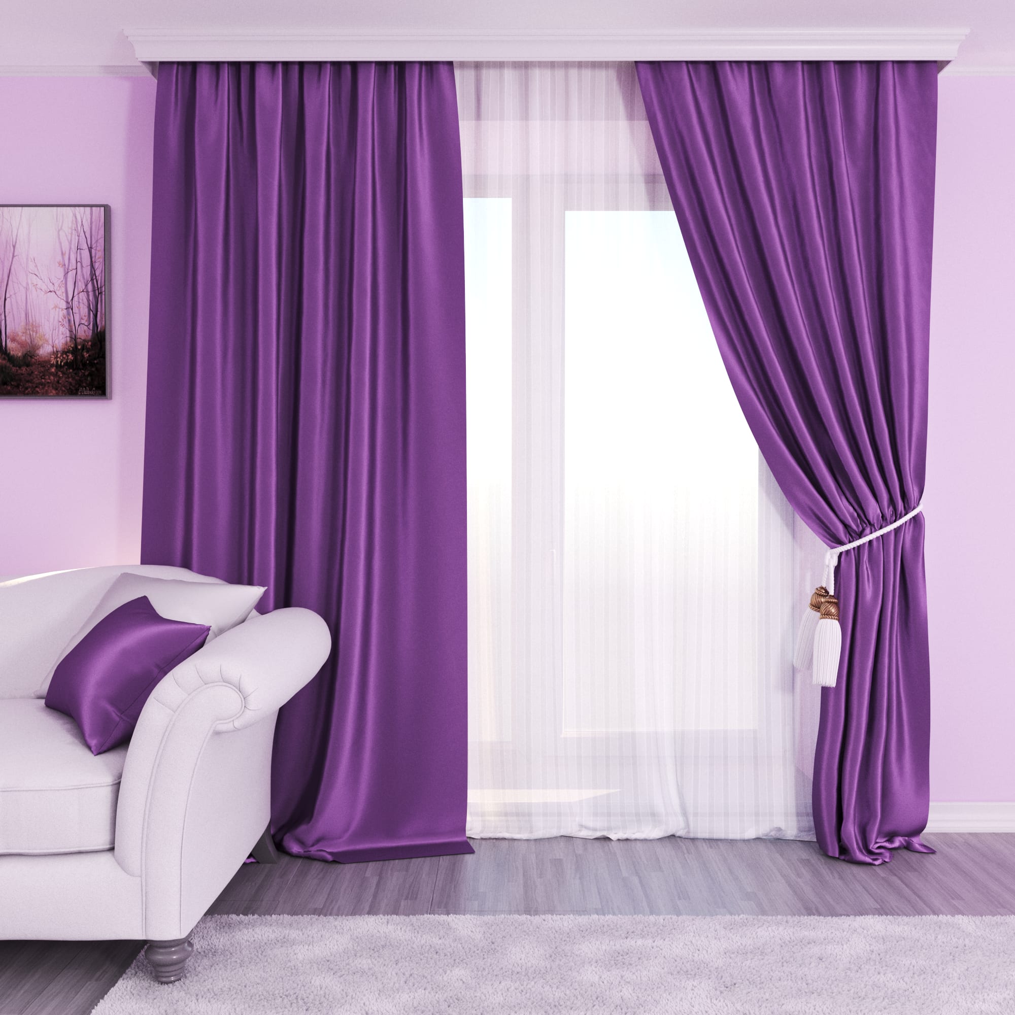 85227617 Штора на ленте Monoray 200x260 см Santreyd  - Вид №1