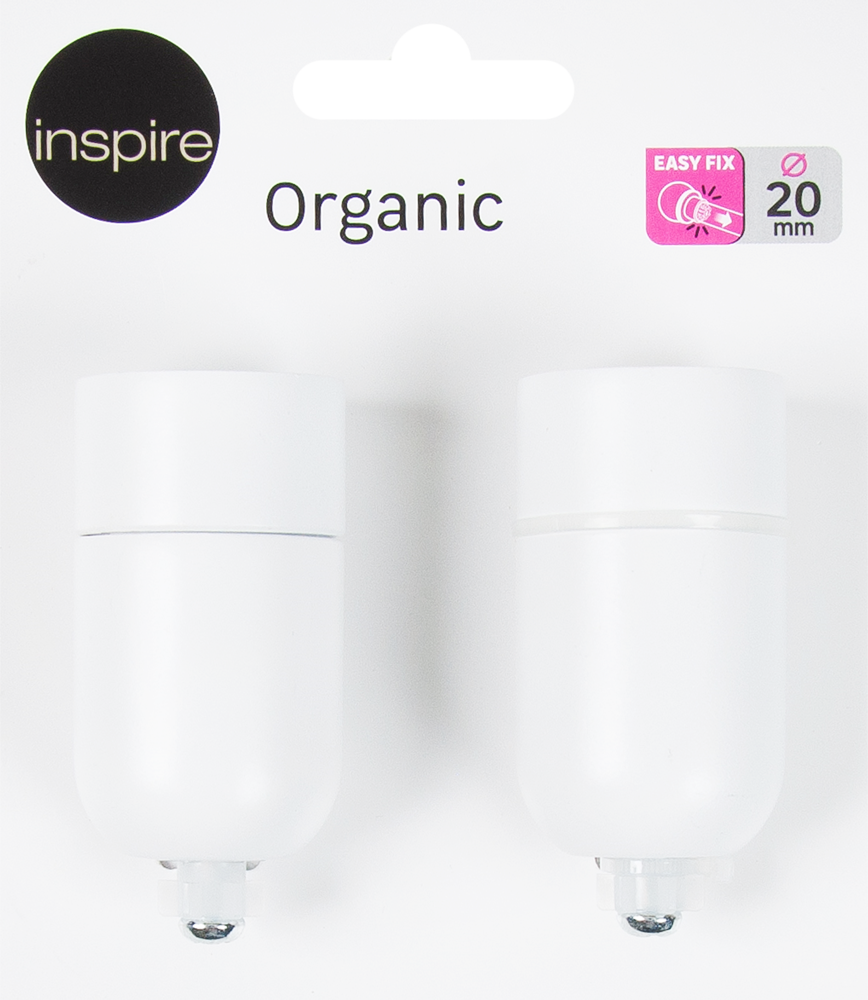 INSPIRE Наконечники «Облонг» для карнизов — белые матовые, 2 шт 82549305 STLM-0029521 - Вид №2