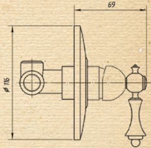 Смеситель MIGLIORE Bomond ML.BMD-9730.DO для душа - золото  - Вид №2
