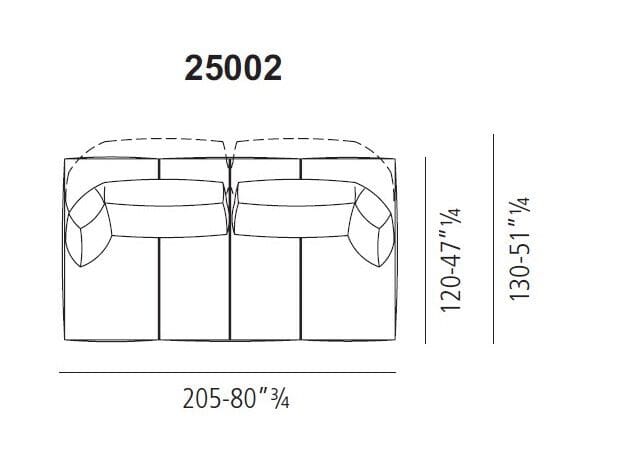 Секционный диван из кожи или ткани Vibieffe 25 LANE ARCH-00027394 - Вид №8