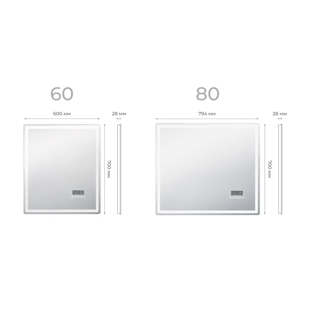 Зеркало для ванной Vigo Eva Voice 60x70 см с подсветкой Bluetooth голосовым управлением часами t колонкой и обогревом 89380944 STLM-2065603 - Вид №8