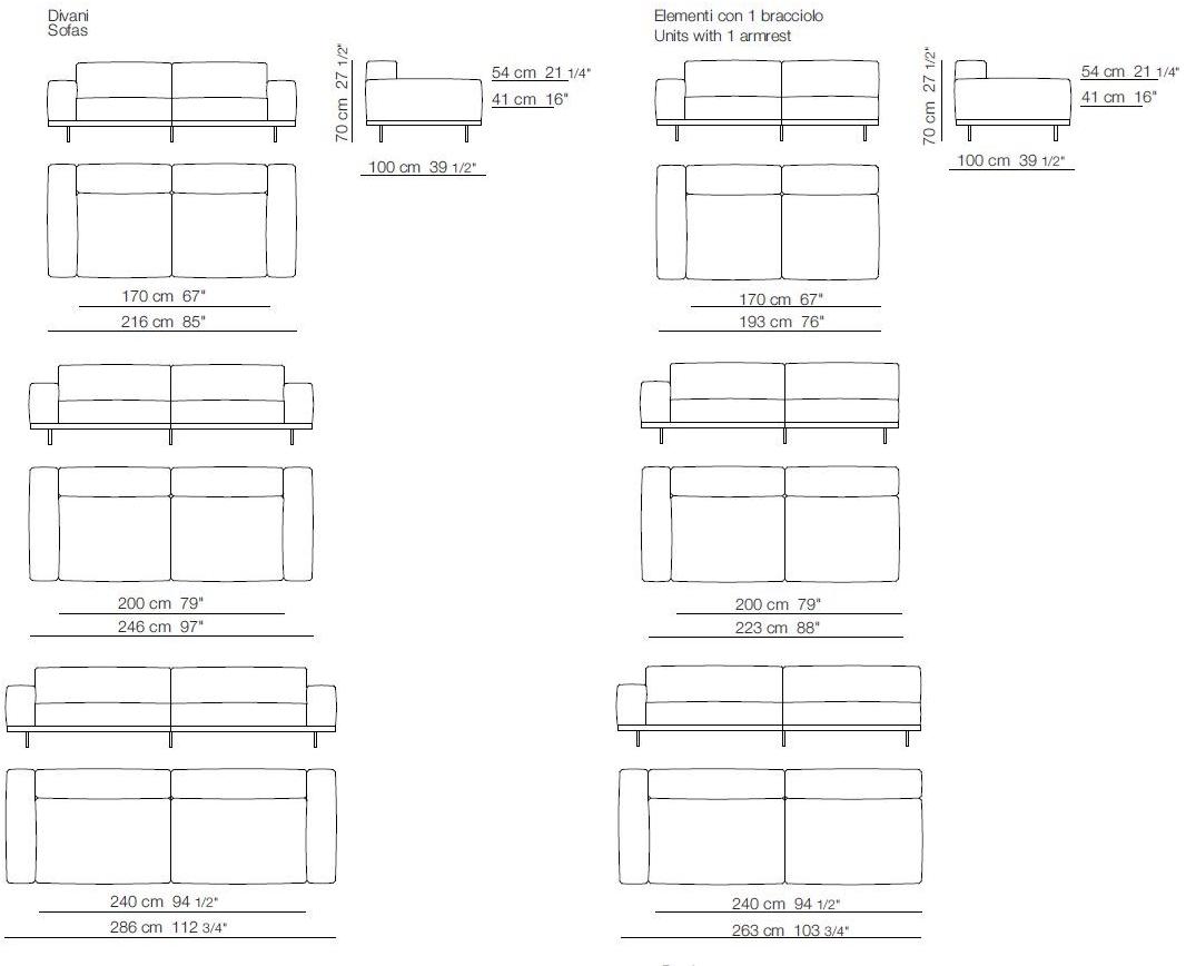 arflex Мягкий диван из ткани на 4 места Naviglio sun-id-1482309 - Вид №5