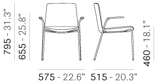 Pedrali Мягкое кресло из поликарбоната с подлокотниками Noa 726 - Вид №10