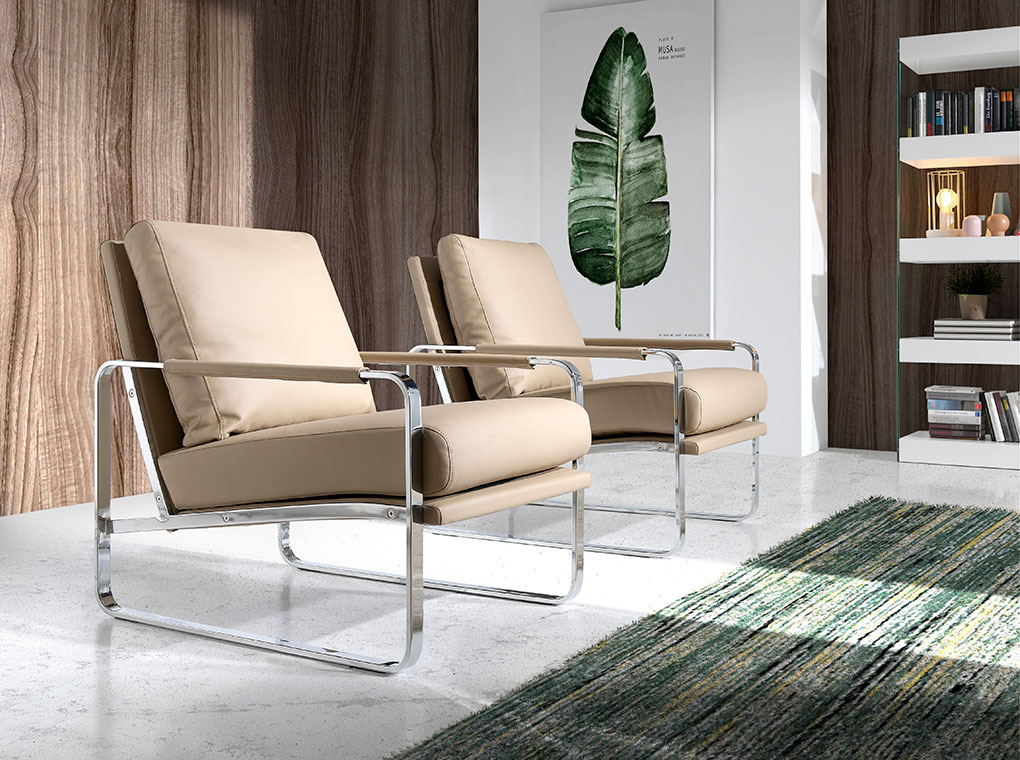 063213 Кресло светло-коричневое Angel Cerda SF399  - Вид №3