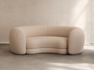 2-местный изогнутый тканевый диван