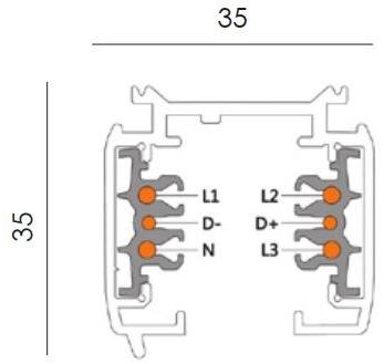NEXO LUCE Линейный световой профиль из алюминия Inlux track sun-id-1400538 - Вид №1