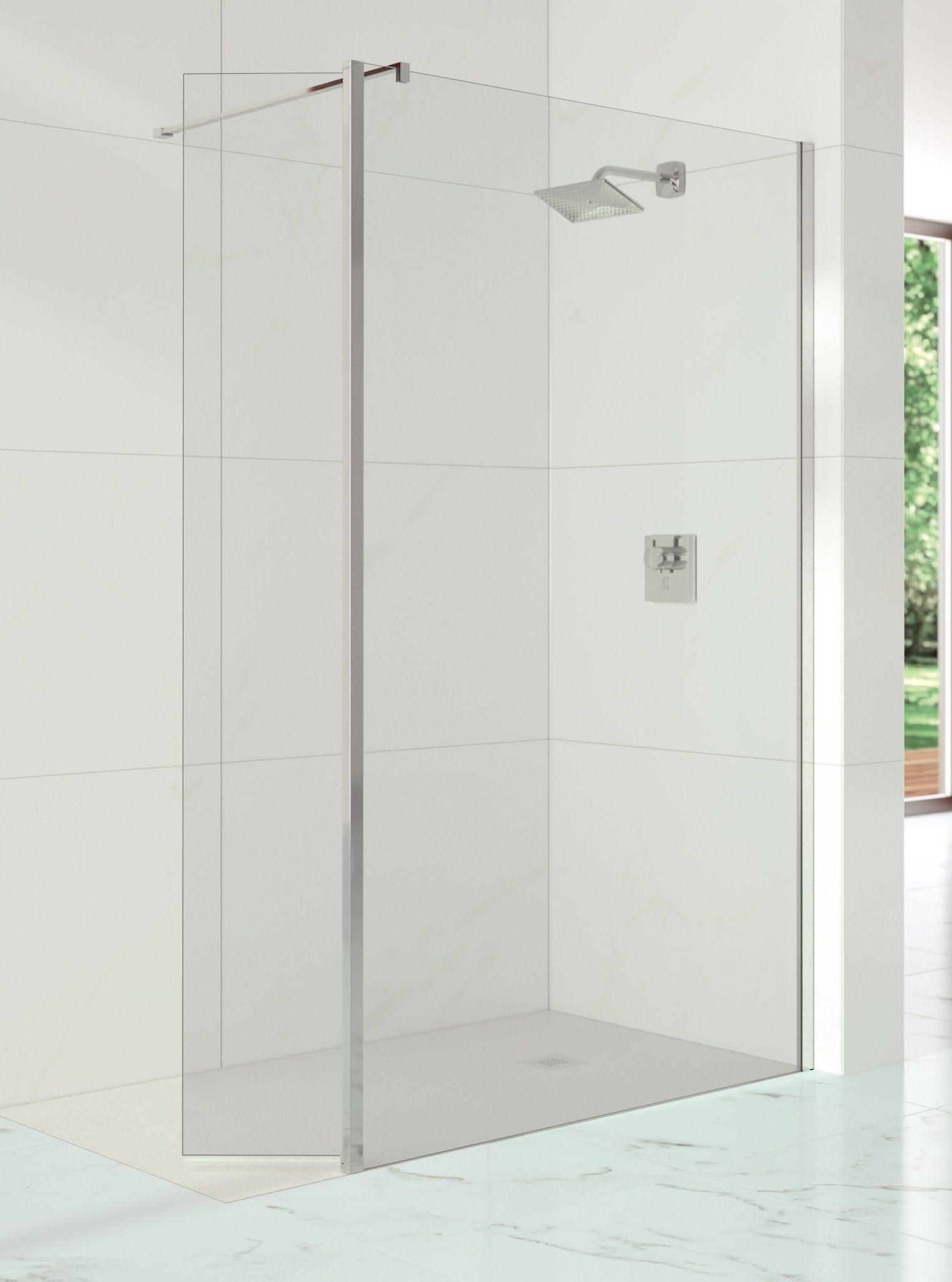 Душевая перегородка S10SW800 Merlyn 10 Series Хромированный - Вид №2