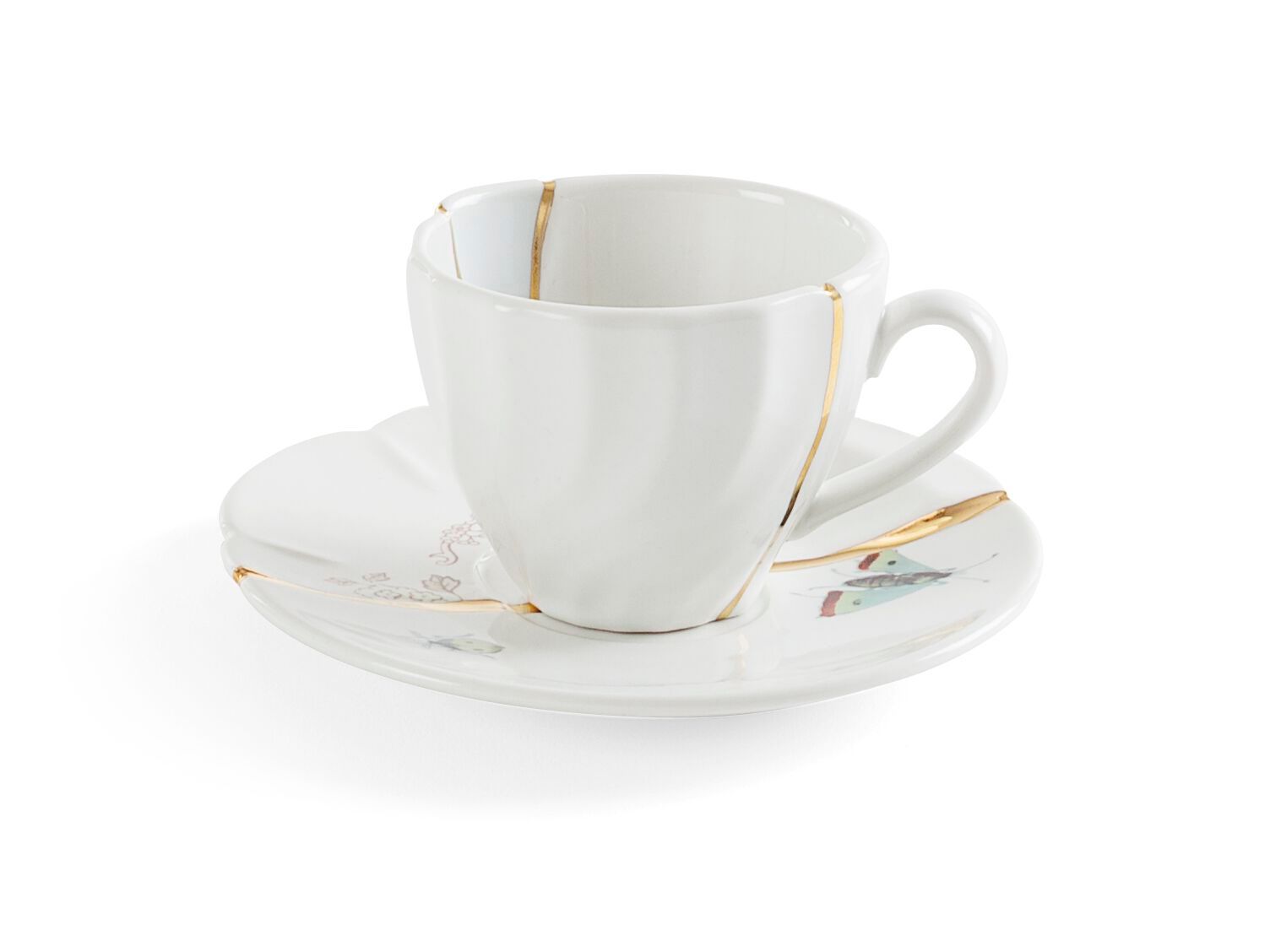 Фарфоровая кофейная чашка с блюдцем Seletti Kintsugi ARCH-00141947 - Вид №1