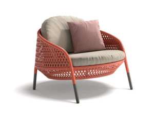 Синтетическое волокно садовое кресло с подлокотниками