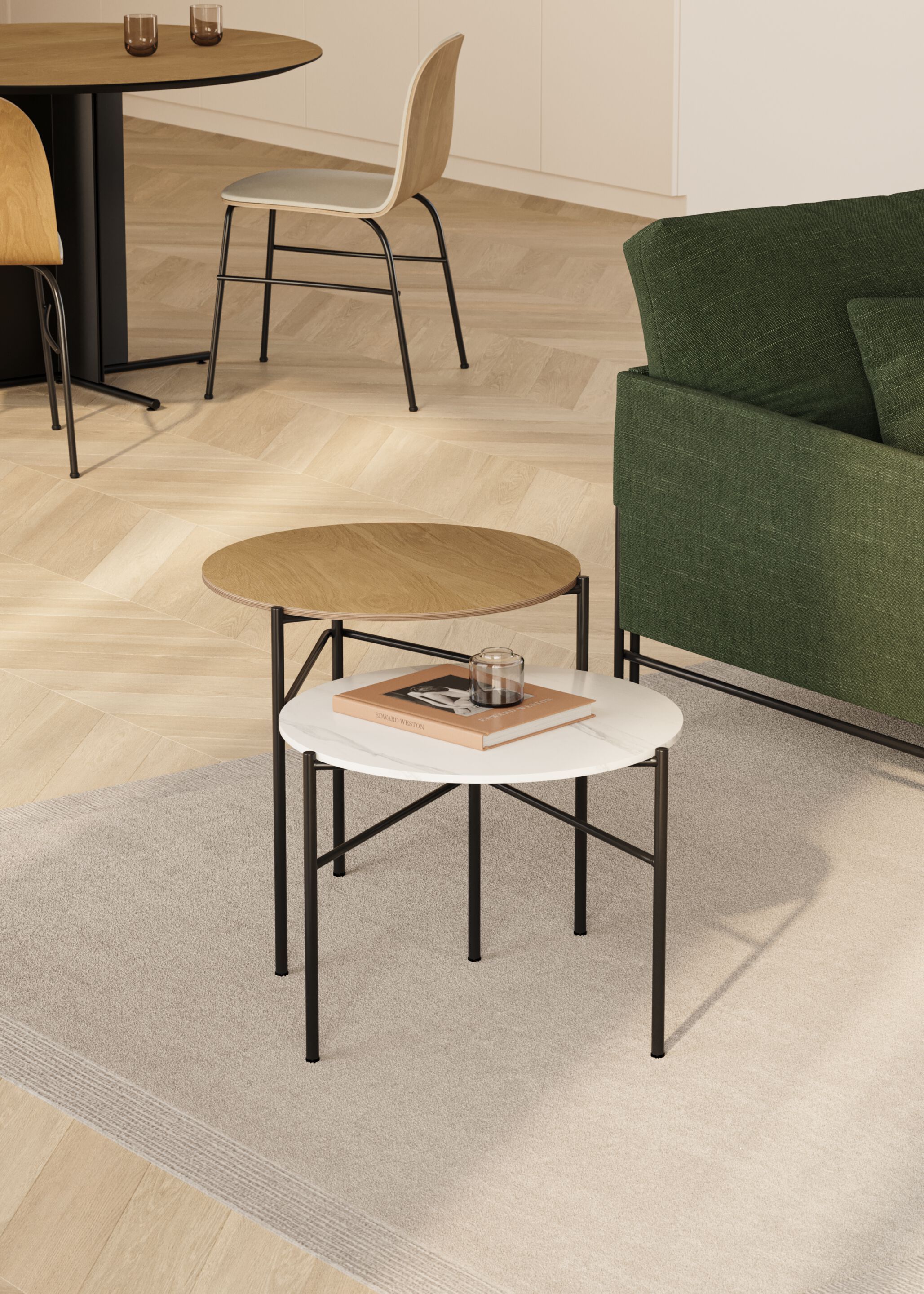 Круглый стол из стали и дерева Omelette Editions DOWNTOWN ARCH-00089662 - Вид №3