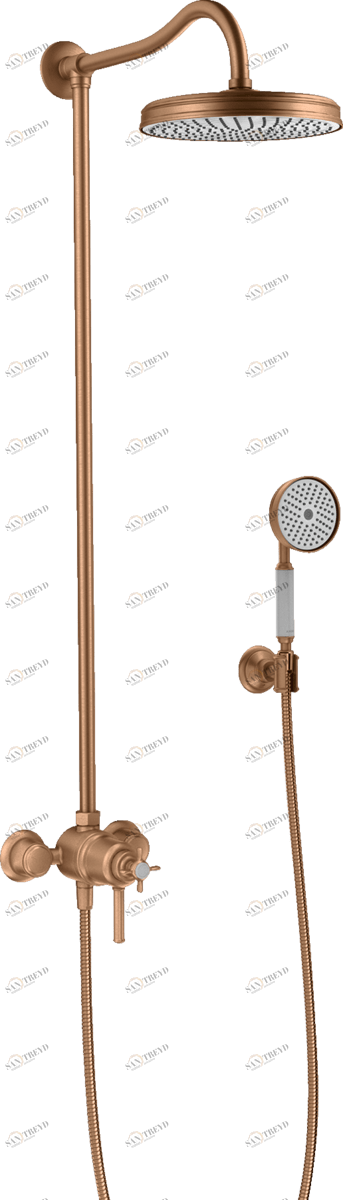 16570140 Душевой гарнитур с термостатом Showerpipe Душевая лейка|тропический душ 1 поток AXOR Montreux
