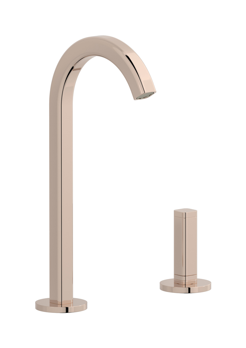 Смеситель для раковины на 2 отверстия WE ARE IB ei394rs_1 Rose Gold Elio