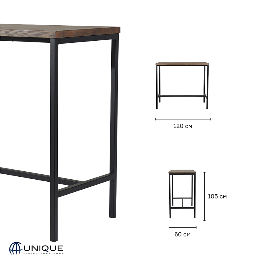 40803020 Стол барный , rivoli, 120х60х105 см Unique Furniture  - Вид №14