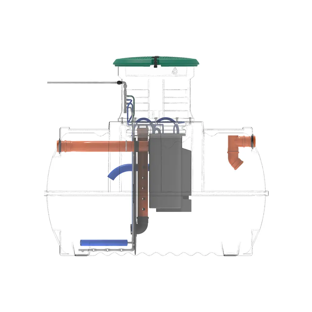 Станция биологической очистки четрыхкамерная Rostok Ground 6 2800 литров 1200 л/сутки STLM-2190724 - Вид №8