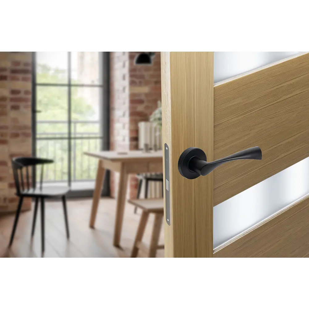 EDSON Дверная ручка EDS-6336 черная матовая для межкомнатных дверей 89404518 STLM-1576336 - Вид №6