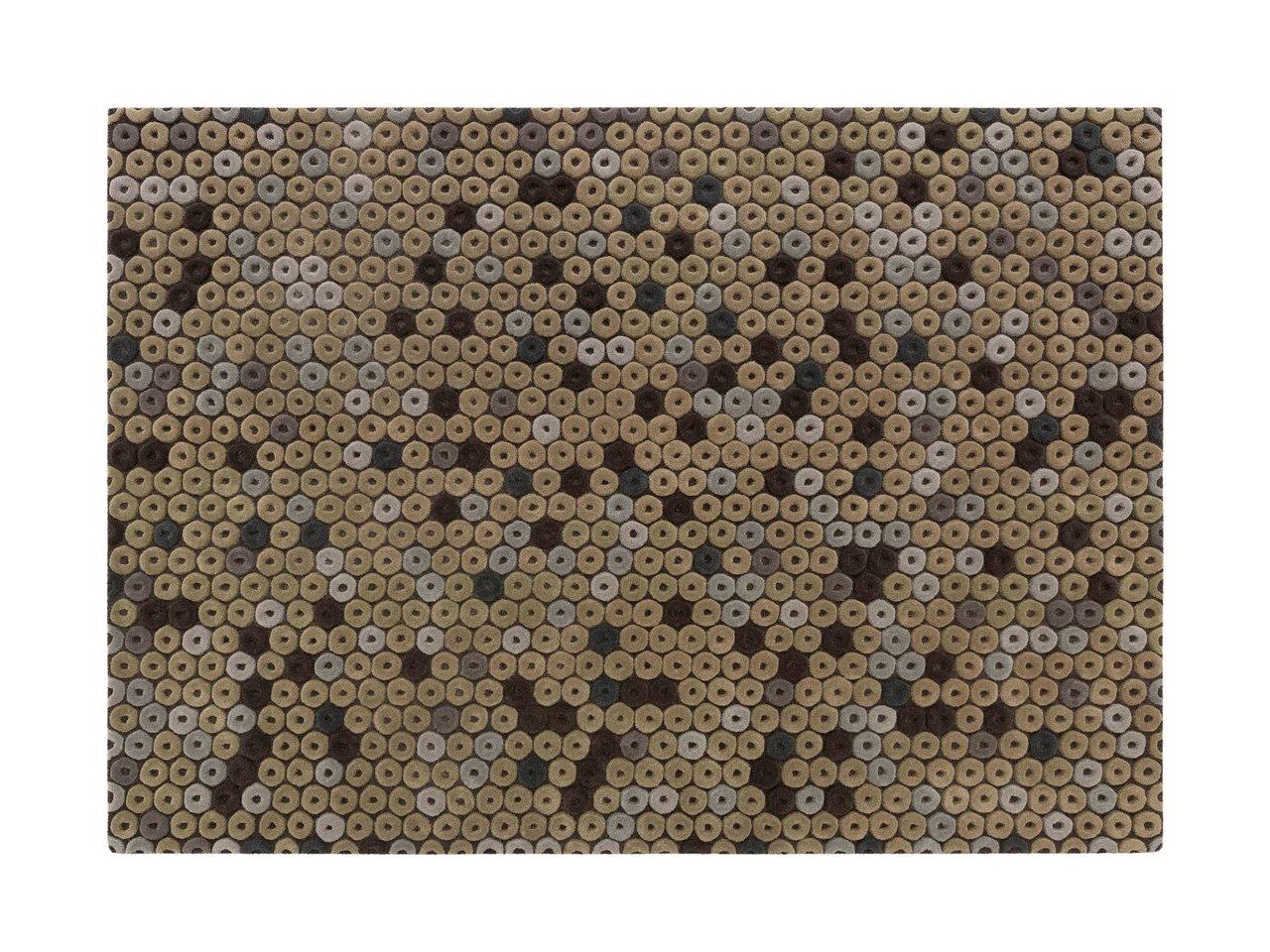 Прямоугольный ковер ручной работы из шерсти с геометрическим рисунком GAN Chimos ARCH-00061587