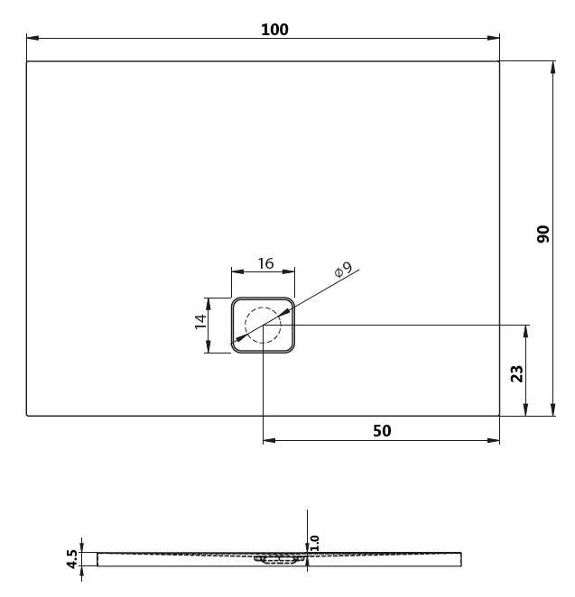 DC241700000000S Душевой поддон Riho Basel Santreyd - Вид №1