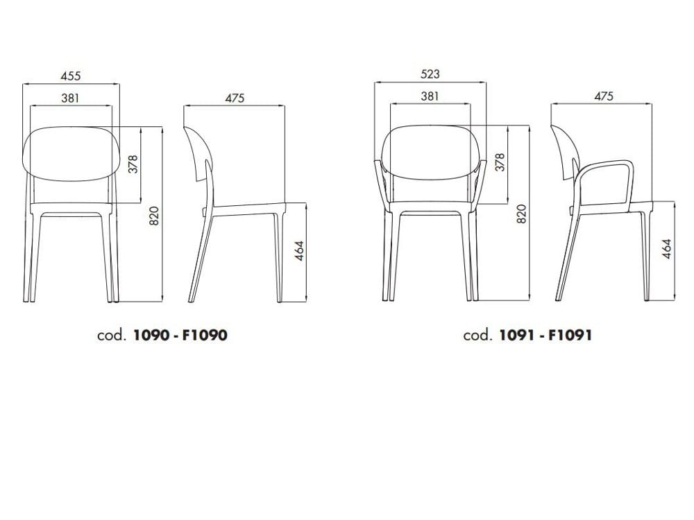 Штабелируемый стул из инженерного пластика ALMA DESIGN Эми ARCH-00152878 - Вид №14