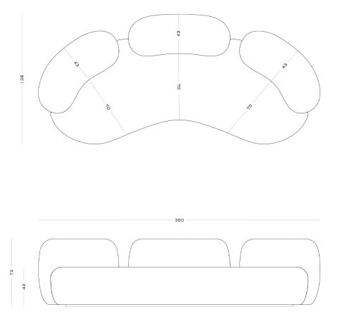 Secolo Tateyama XL Sofa Диван из ткани  - Вид №4